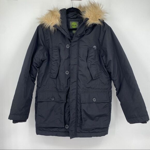 Timberland Jackets & Blazers - Timberland Fur Trim Quilted Button Pocketed Zip Parka Jacket outerwear urban